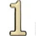 Цифра 1 пластик золотий 50 мм Цифра 1 пластик золотий 50 мм