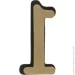 Цифра 1 пластик золотий 50 мм Цифра 1 пластик золотий 50 мм
