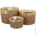 Кашпо ПВХ флористическое 24x14 см FWP23-10-3 круглый коричневый с золотистым Кашпо ПВХ флористическое 24x14 см FWP23-10-3 круглый коричневый с золотистым