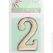 Цифра 2 пластик золотий 50 мм Цифра 2 пластик золотий 50 мм