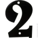 Цифра 2 пластик черный 70 мм Цифра 2 пластик черный 70 мм