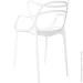 Стілець обідній з підлокітниками Spider білий білий / білий Стілець обідній з підлокітниками Spider білий білий / білий