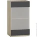 Грейд Шкаф верхний с витриной МС Джетта 40х72х31,7 см, графит серый/дуб сонома Грейд Шкаф верхний с витриной МС Джетта 40х72х31,7 см, графит серый/дуб сонома