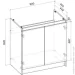 Грейд Тумба нижняя под мойку МС Снежана 80х82х46,6 см белый/дуб сонома Грейд Тумба нижняя под мойку МС Снежана 80х82х46,6 см белый/дуб сонома