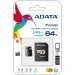   ADATA microSDHC 64GB Class 10 UHS-I Premier + SD  (AUSDX64GUICL10-RA1)