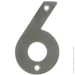 Amig Цифра «6» нержавеющая сталь серый 100 мм 6774 Amig Цифра «6» нержавеющая сталь серый 100 мм 6774