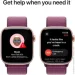 - Apple Watch Series 10 GPS 42mm Rose Gold Aluminum Case w. Plum Sport Loop (MWWK3QH/A)
