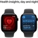 - Apple Watch Series 10 GPS 46mm Jet Black Alu. Case w. Black Sport Band - S/M (MWWP3QH/A)