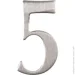 Arino Цифра №5 нержавеющая сталь никель 62 мм 67702 Arino Цифра №5 нержавеющая сталь никель 62 мм 67702