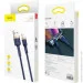 Baseus  Cafule Cable USB to lightning 2.4A 1m CALKLF-BV3 Blue-Gold (1639284439)