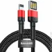 Baseus  Cafule Cable USB to Lightning 2A 3m CALKLF-R91 Black-Red (1350443853)