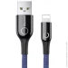 Baseus  C-shaped Light Intelligent power-off Cable Lightning  USB 2.4A 1m CALCD 03 Blue (2022767228)