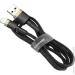 Baseus  Dura Series Cable USB to Lightning 2.4A 1m P10377801U01-00 Black-Gold (2657852683)