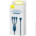 Baseus  Flash Series 3-in-1 Cable USB to MicroUSB+ Lightning+ Type-C 66W 1.2m CASS040003 Blue (2398284314)