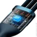 Baseus  Flash Series 3-in-2 Cable USB+ Type-C to MicroUSB+ Lightning+ Type-C 100W 1.2m CASS030103 Blue (2398330070)