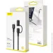 Baseus  Twins Cable Type-C to Type-CLightning 60W 3A 1m CATLYW-H01 Black (1372907580)