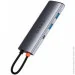 USB- Baseus Metal Gleam Series 7-in-1 (2xUSB3.0 +  4KHD +  Type-C +  Type-C PD+  TF +  SD) gray (WKWG020113)