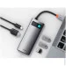 USB- Baseus  USB   Metal Gleam Series 5-in-1 Multifunctional Type-C HUB Docking (1617038372)