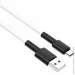  Borofone BX31 Soft silicone USB Type-A Type-C 3 A 1m White (BX31CW)