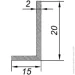 Braz Line   20x15x2,0   1  20x15x2x1000 