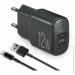   Brevia ePower 12W 2xUSB-A +  USB-A to Lightning Black (45012DULB)