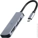 USB- Cablexpert USB Type-C 1xUSB3.1, 2xUSB2.0, Grey (UHB-CM-CRU3P1U2P2-01)