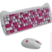Canyon HSET-W6 EN Keyboard+Mouse Kitty Edition AAA+ Wireless Pink (CNS-HSETW6PK)