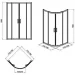   Cersanit Zip 80x80x190   (S154-001)