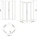   Cersanit Zip Black 80x80x190   (S163-007)