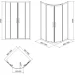   Cersanit Zip Black 90x90x190   (S163-008)
