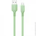  ColorWay USB-microUSB, soft silicone, 2.4, 1, Green (CW-CBUM042-GR)