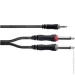    mini Jack 3,5 stereo  2x Jack mono 6.3 1.5 Cordial EY 1,5 WPP