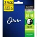      Elixir 3 Pack 16552 Optiweb Nickel Plated Steel Electric Light 10/46