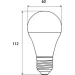 Euroelectric   LED A60 12W 960Lm SENSOR E27 4000K    (LED-A60-12274(ST))