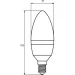   Eurolamp   Candle 3 . / . 6  C37  E14 220  4000  MLP-LED-CL-06144 (3)