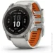 - Garmin Fenix 7X Pro Sapphire Solar Titanium w. Fog Gray/Ember O. Band (010-02778-14/15)