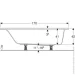  Geberit 554.384.01.1 Selnova Square 170x70  