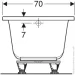  Geberit 554.384.01.1 Selnova Square 170x70  