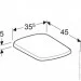 Geberit Selnova Square Soft Close   (500.336.01.1)
