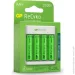     Gp ReCyko 4-Slot E411 USB Charger (w/4's 2100mAh AA Batteries) (GPE411 210AAHCN-2B4)