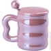 Happy Life Чашка керамічна 400 мл Love з кришкою і ложкою, рожевий (HP732) Happy Life Чашка керамічна 400 мл Love з кришкою і ложкою, рожевий (HP732)