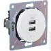 Розетка Hausmark Механизм розетки USB оконечная двойная Bela без шторок без крышки белый SNG-SCP.RD20MG2U-WH Розетка Hausmark Механизм розетки USB оконечная двойная Bela без шторок без крышки белый SNG-SCP.RD20MG2U-WH