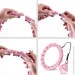   HMS SET HULA HOOP HHW11 LIGHT PINK WITH WEIGHT +  WAIST SUPPORT BR163 BLACK PLUS SIZE (17-44-635)