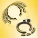 - HMS SET HULA HOOP MAGNETIC BLACK/YELLOW HHM21 WITH WEIGHT +  COUNTER +  SLIMMING BELT BR1313 (17-44-656)