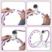   HMS SET HULA HOOP MAGNETIC WHITE/VIOLET HHM17 WITH WEIGHT +  COUNTER +  WAIST SUPPORT BR163 RED (17-44-658)