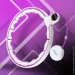   HMS SET HULA HOOP MAGNETIC WHITE/VIOLET HHM17 WITH WEIGHT +  COUNTER +  WAIST SUPPORT BR163 RED (17-44-658)