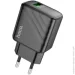   Hoco   110-240V CS21A+  Type-C, 1xUSB, 18W,  1, Black, Box