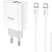 Hoco   C80A 1USB + Type-C QC3.0 3.1A White + Cable Type-C to Type-C (1460316594)