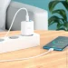    HOCO C105A Stage dual port PD20W+ QC3.0 charger White (6931474782946)