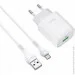    Hoco C72Q Glorious single port QC3.0 charger set(Type-C) White (6931474732552)
